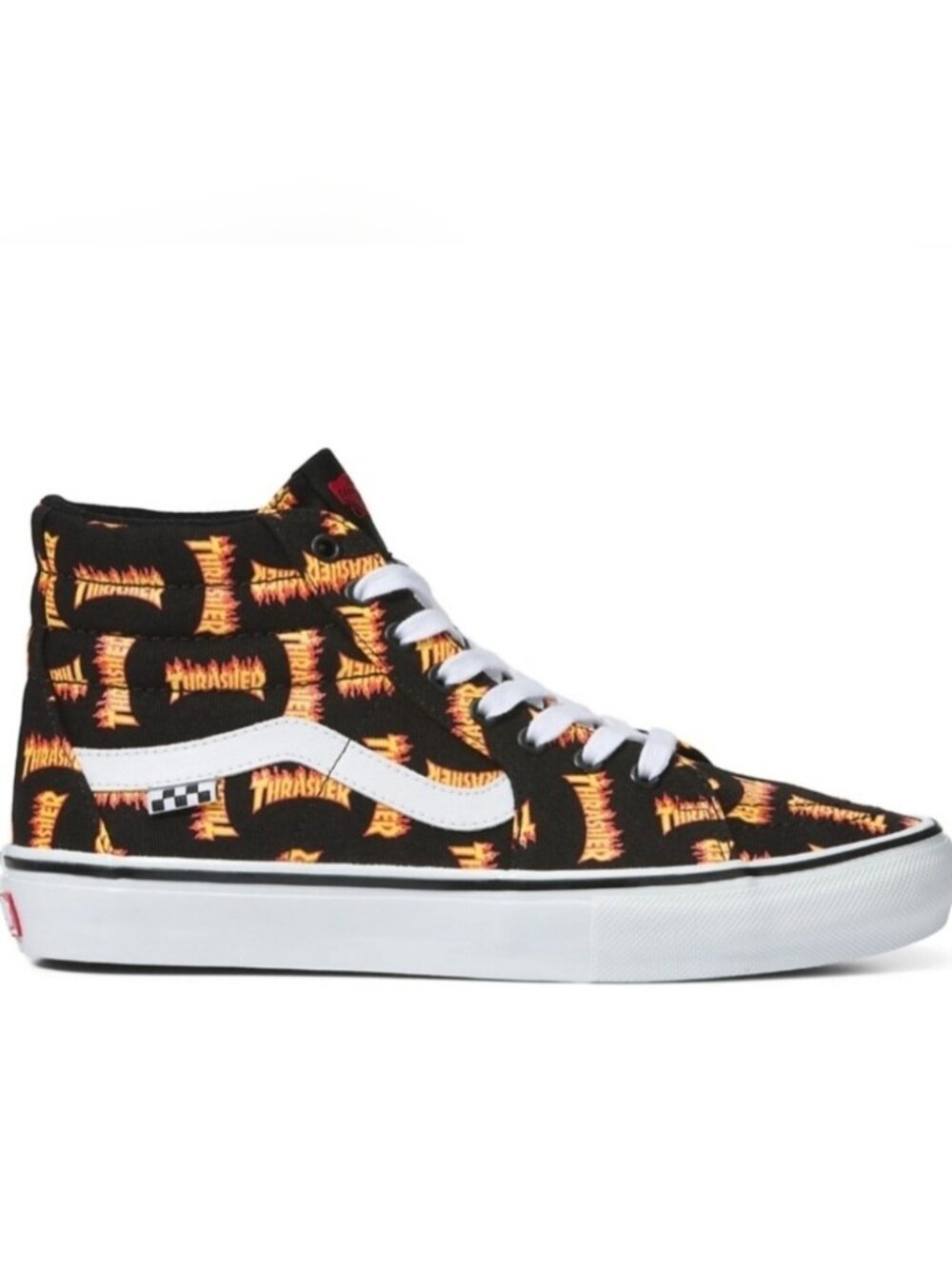 Vans Thrasher Skate Sk8 Hi Men Logo Flame Black new Popcush Pro 1026 - Picture 3 of 8